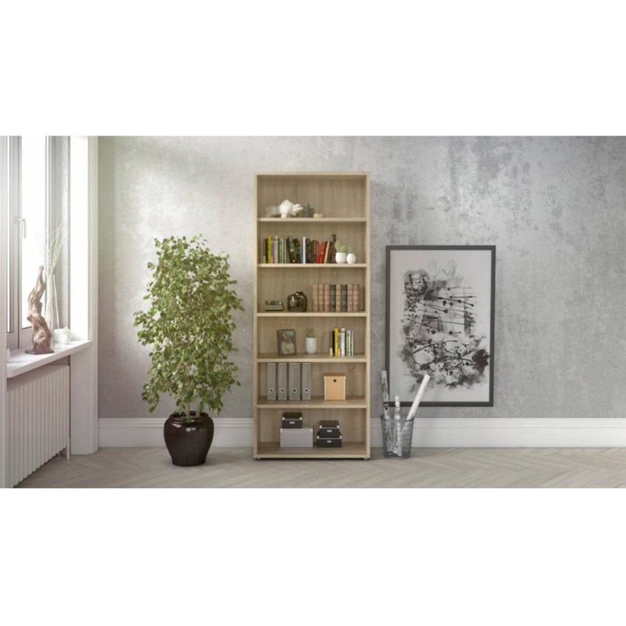 TVILUM Prima Bücherregal, m. 5 Regalböden - Naturfolie