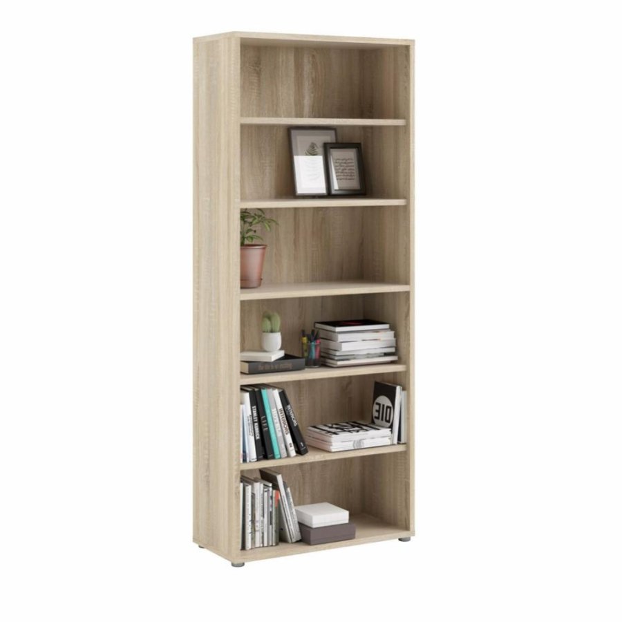 TVILUM Prima Bücherregal, m. 5 Regalböden - Naturfolie