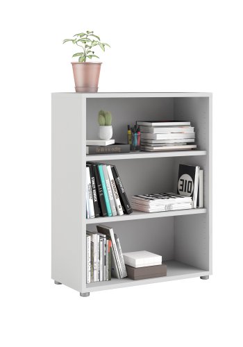 TVILUM Prima Bücherregal - weiß, mit 2 Regalen 