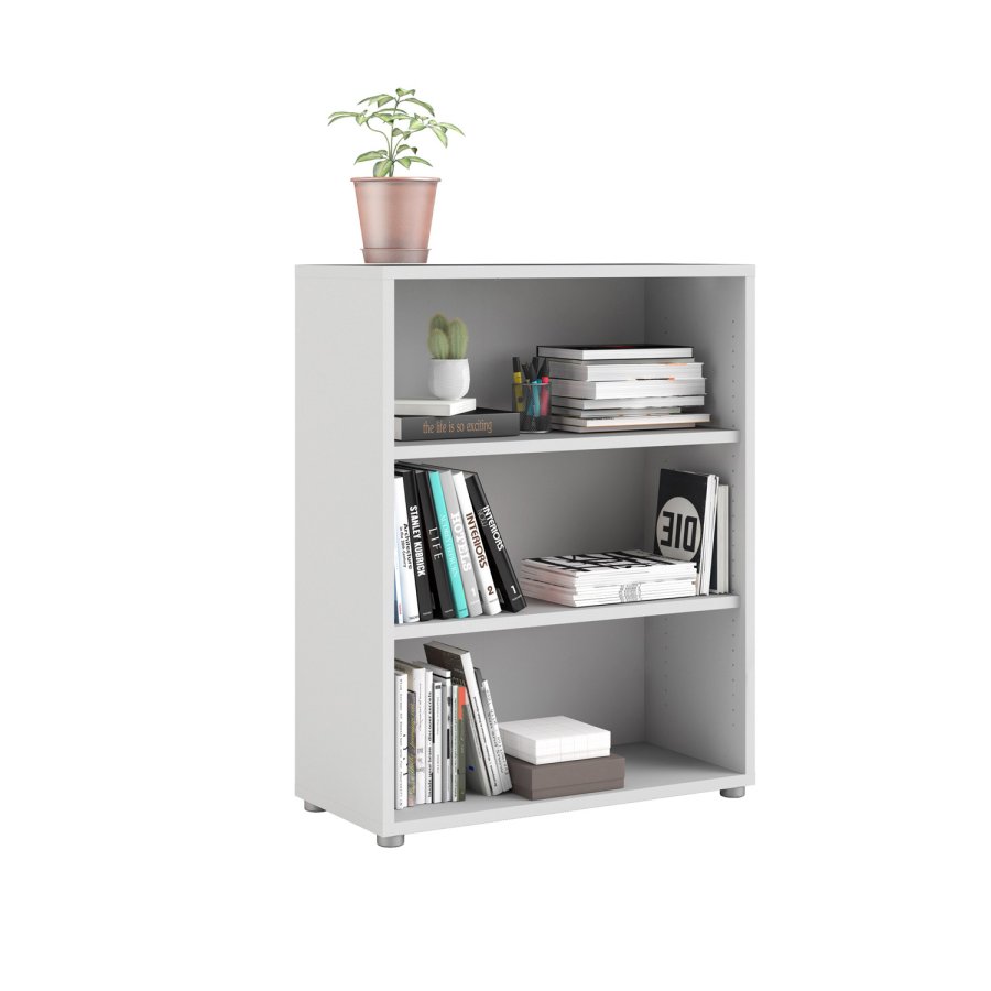 TVILUM Prima Bücherregal - weiß, mit 2 Regalen 