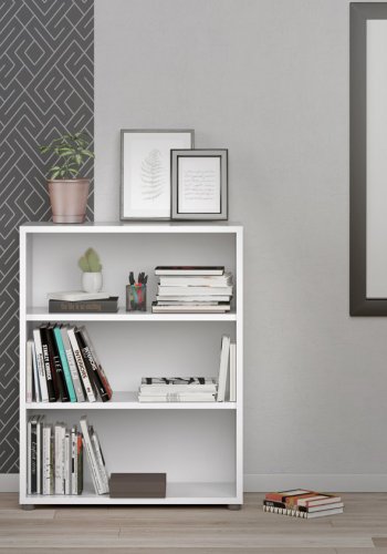 TVILUM Prima Bücherregal - weiß, mit 2 Regalen 