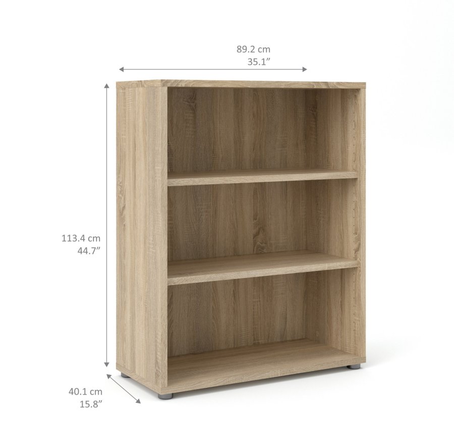 TVILUM Prima Bücherregal - Eichenstruktur, mit 2 Regalen 