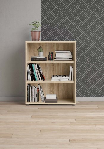 TVILUM Prima Bücherregal - Eichenstruktur, mit 2 Regalen 