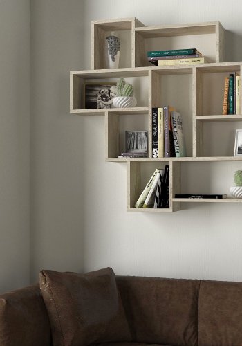 FUNZI LIVING Parola vegghylle - travertin melamin