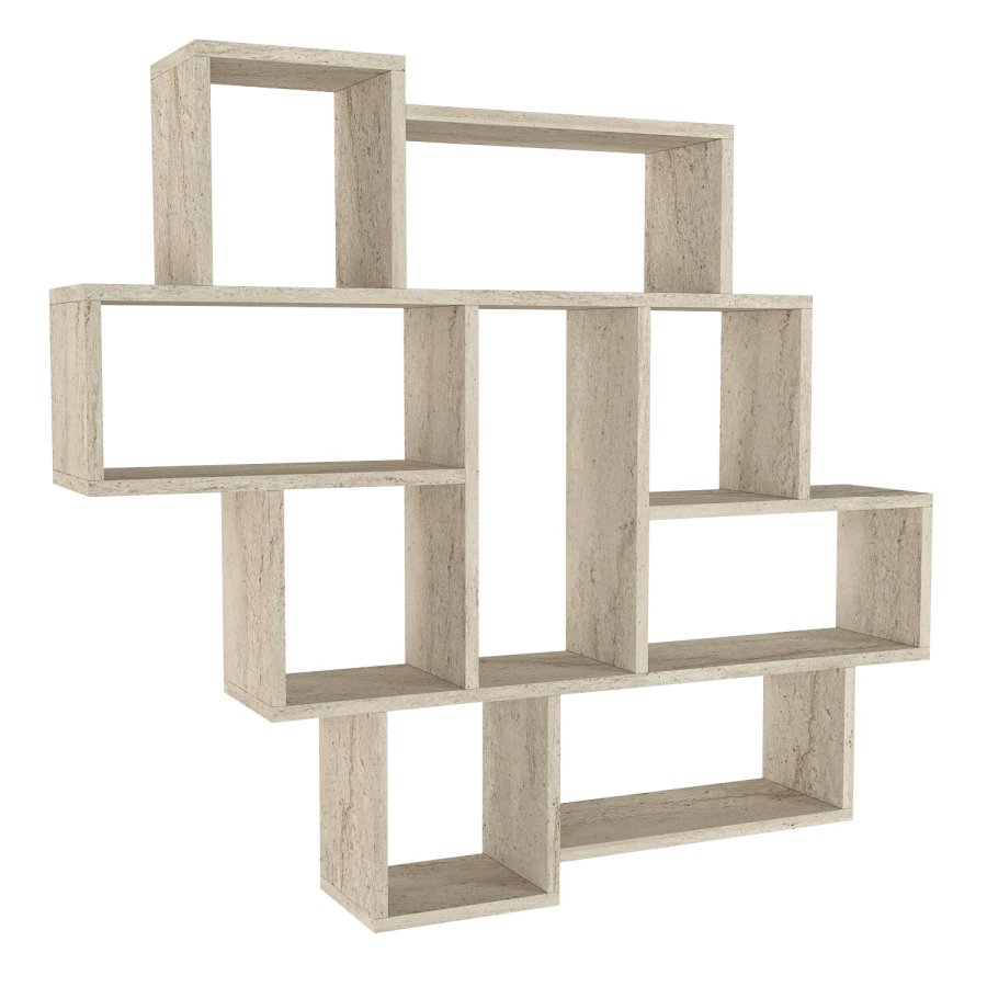 FUNZI LIVING Parola vegghylle - travertin melamin