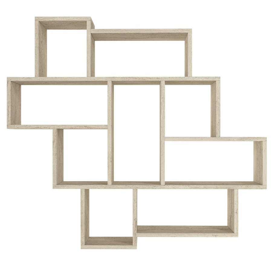 FUNZI LIVING Parola vegghylle - travertin melamin