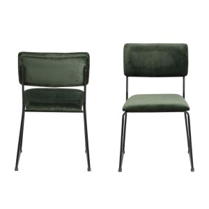 ACT NORDIC Cornelia spisebordsstol - grn polyester og sort metal