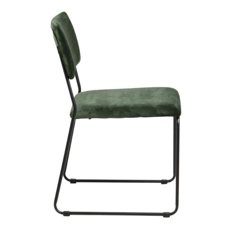 ACT NORDIC Cornelia spisebordstol - grnn polyester og svart metall
