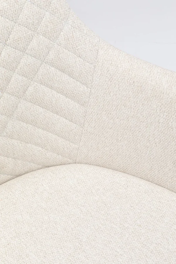 KARE DESIGN Coco Cream drejestol, m. armln - creme polyester og stl
