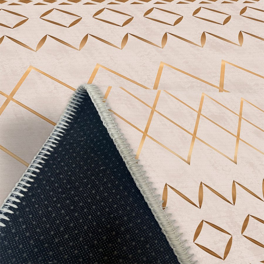 TEPPI WOOBTNY0109 gulvtppe m. mnster, rektangulr - creme/multifarvet bomuld/chenille (160x250)