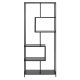 ACT NORDIC Seaford bogreol - sort melamin ask/metal, m. 5 hylder(H:185cm x77cm x cm)