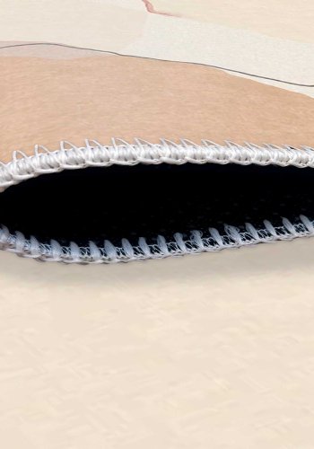 TEPPI WOOBTNY0203 gulvtppe m. mnster, rektangulr - creme/multifarvet bomuld/chenille (160x250)