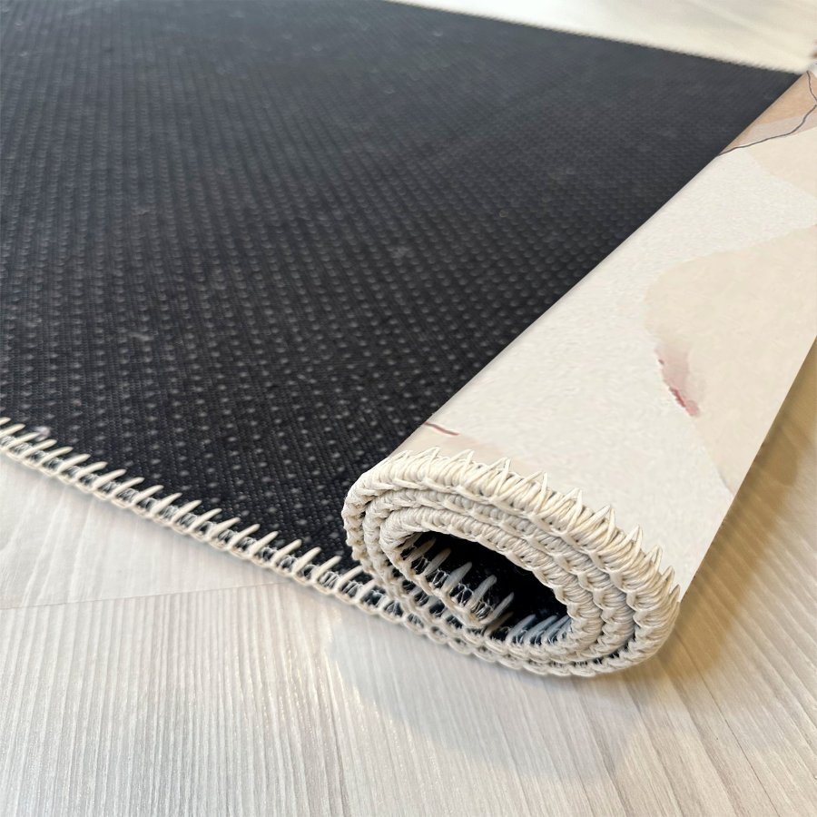 TEPPI WOOBTNY0203 gulvtppe m. mnster, rektangulr - creme/multifarvet bomuld/chenille (160x250)