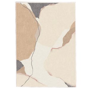 TEPPI WOOBTNY0203 mnstret teppe, rektangulrt - krem/flerfarget bomull/chenille (160x250)