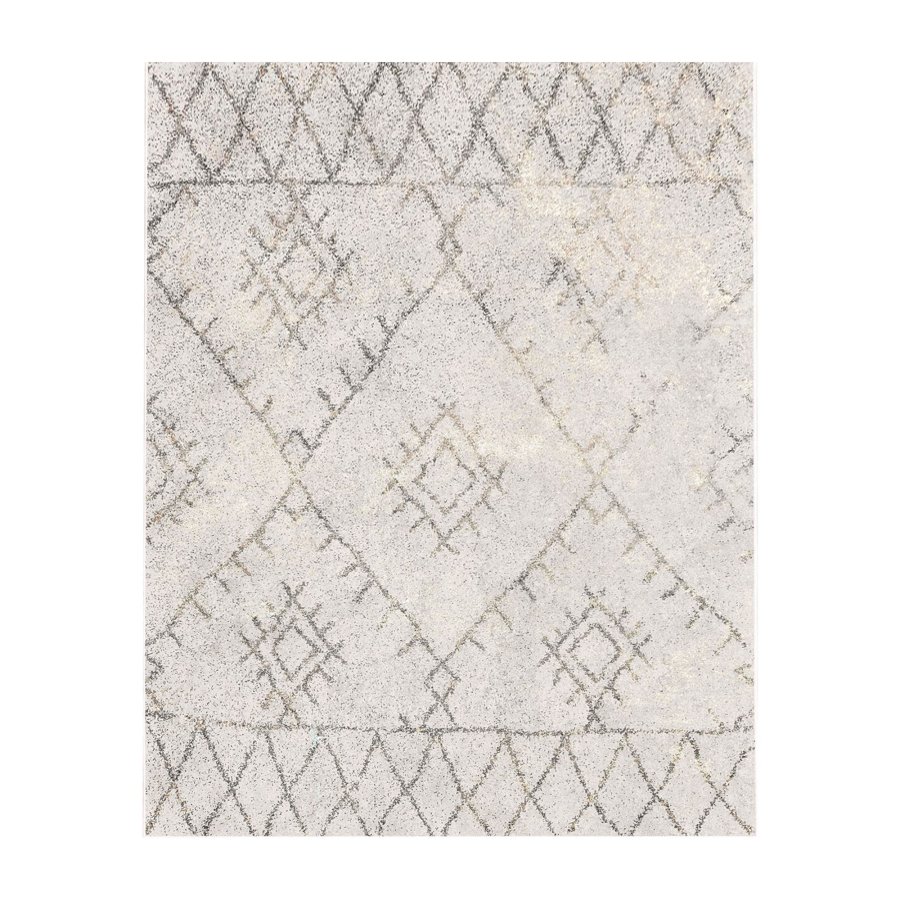 TEPPI WOOBTNY0230 gulvtppe m. mnster, rektangulr - creme/multifarvet bomuld/chenille (160x230)