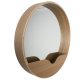 ZUIVER veggspeil, rundt - speilglass og brun eikefiner (40)