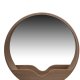 ZUIVER veggspeil, rundt - speilglass og brun eikefiner (60)