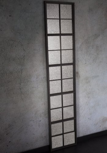 DUTCHBONE Vintage veggspeil, rektangulrt - speilglass og svart jern (178x38)