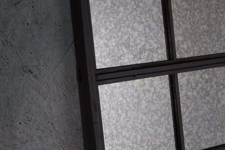 DUTCHBONE Vintage veggspeil, rektangulrt - speilglass og svart jern (178x38)