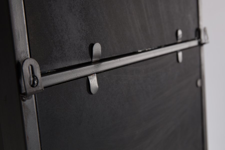 DUTCHBONE Vintage veggspeil, rektangulrt - speilglass og svart jern (178x38)