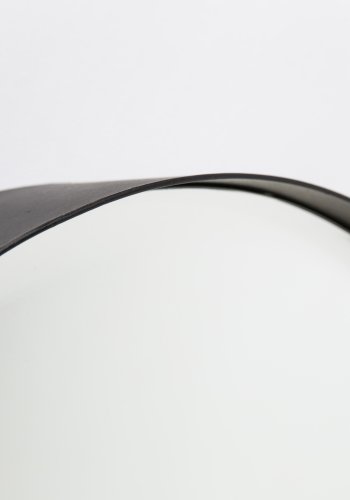 WHITE LABEL LIVING Raj Stort veggspeil, rundt - speilglass og sort stl (75)