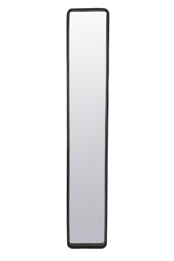 DUTCHBONE Blackbeam Wandspiegel, rechteckig – Spiegelglas und schwarzes Eisen (120x20)