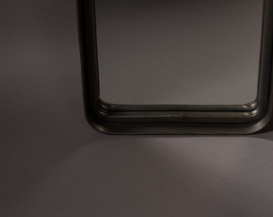 DUTCHBONE Blackbeam Wandspiegel, rechteckig – Spiegelglas und schwarzes Eisen (120x20)