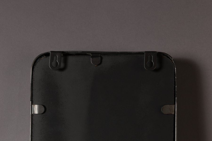 DUTCHBONE Blackbeam Wandspiegel, rechteckig – Spiegelglas und schwarzes Eisen (120x20)