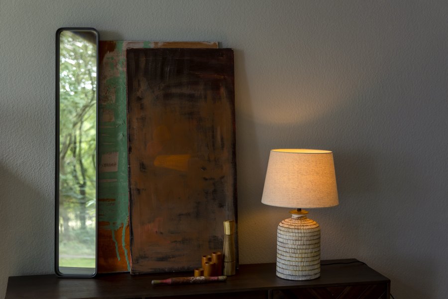 DUTCHBONE Blackbeam Wandspiegel, rechteckig – Spiegelglas und schwarzes Eisen (120x20)