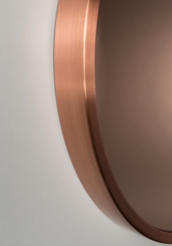 ZUIVER Bandit veggspeil, rundt - speilglass og kobberstl (60)