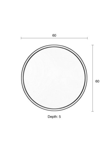 ZUIVER Bandit veggspeil, rundt - speilglass og kobberstl (60)