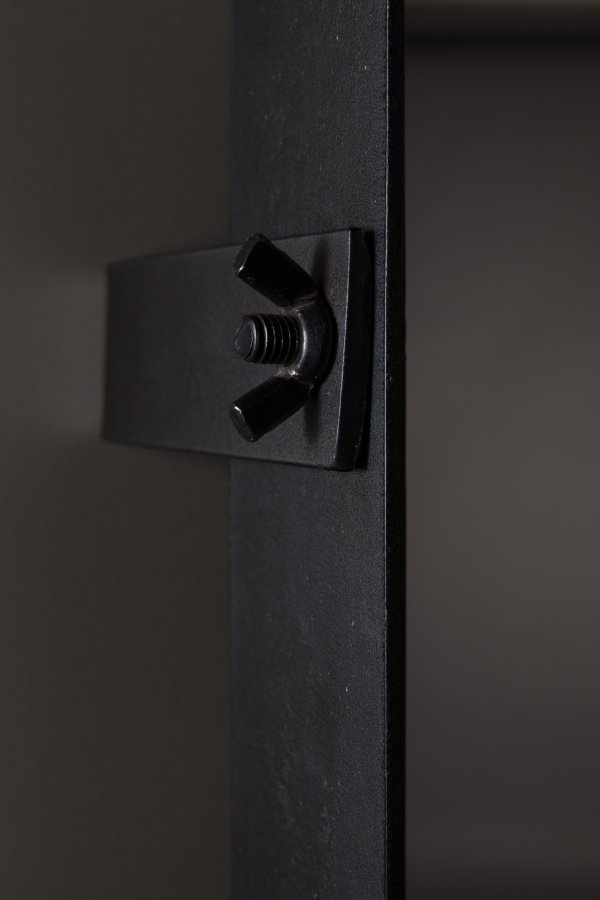 DUTCHBONE Poke veggspeil M, firkantet - speilglass og svart jern (41x41)