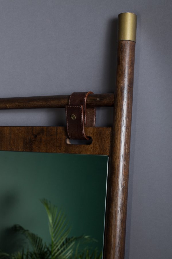 DUTCHBONE Riva gulvspeil, rektangulrt - speilglass og brunt bketre (180x60)