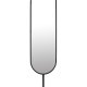 ZUIVER Tess gulvspeil, ovalt - speilglass og sort stl (165x38,5)