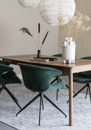 ZUIVER Tess gulvspeil, ovalt - speilglass og sort stl (165x38,5)