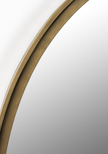 WHITE LABEL LIVING Matz M veggspeil, ovalt - speilglass og antikk messingjern (80x60)