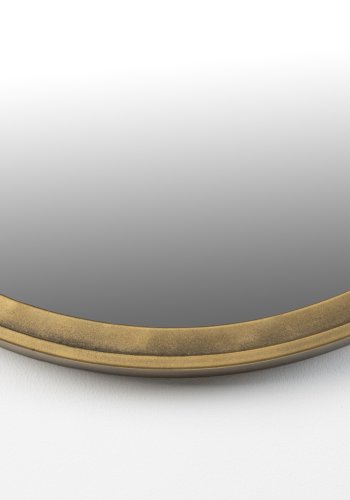 WHITE LABEL LIVING Matz M veggspeil, ovalt - speilglass og antikk messingjern (80x60)