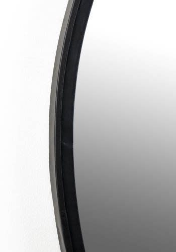 WHITE LABEL LIVING Matz L veggspeil, ovalt - speilglass og svart jern (160x60)