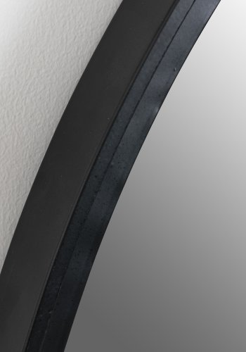 WHITE LABEL LIVING Matz L veggspeil, ovalt - speilglass og svart jern (160x60)