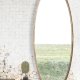 WHITE LABEL LIVING Matz L veggspeil, oval - speilglass og antikk messingjern (160x60)