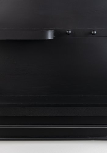 WHITE LABEL LIVING Pascal L veggspeil, m. 2 hyller, 3 kroker, skjerfstang - svart jern (108x53)