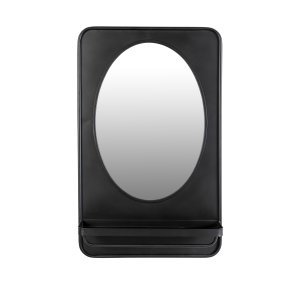 WHITE LABEL LIVING Pascal M vgspejl, m. hylde - spejlglas og sort jern (80x50)