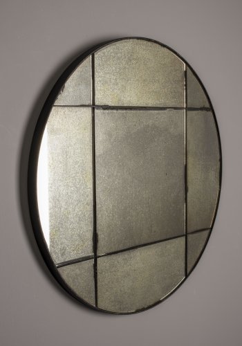 DUTCHBONE Mado veggspeil S, rundt - speilglass og grtt tre (40)