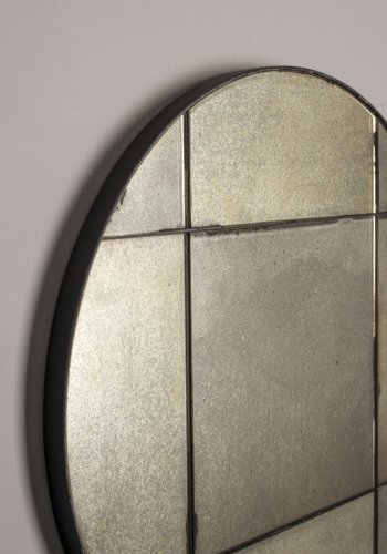 DUTCHBONE Mado veggspeil S, rundt - speilglass og grtt tre (40)