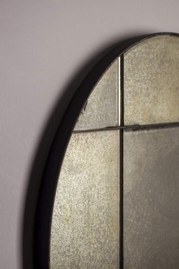 DUTCHBONE Mado veggspeil S, rundt - speilglass og grtt tre (40)