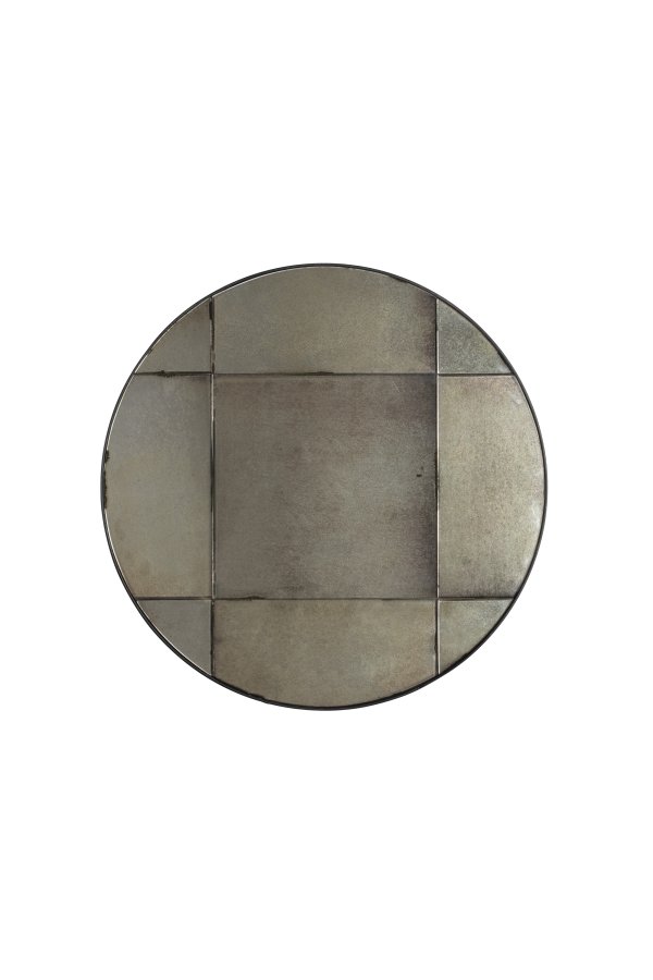 DUTCHBONE Mado veggspeil M, rundt - speilglass og grtt tre (60)