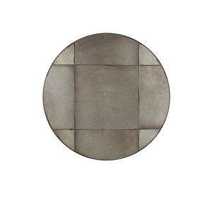 DUTCHBONE Mado Wandspiegel L, rund – Spiegelglas und graues Holz (89)