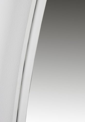 WHITE LABEL LIVING Miya L veggspeil, ovalt - speilglass og hvitt jern (160x60)
