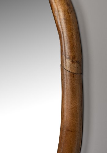 DUTCHBONE Ashley Wandspiegel, organisch – Spiegelglas und walnussfarbenes Mangoholz (100x73)