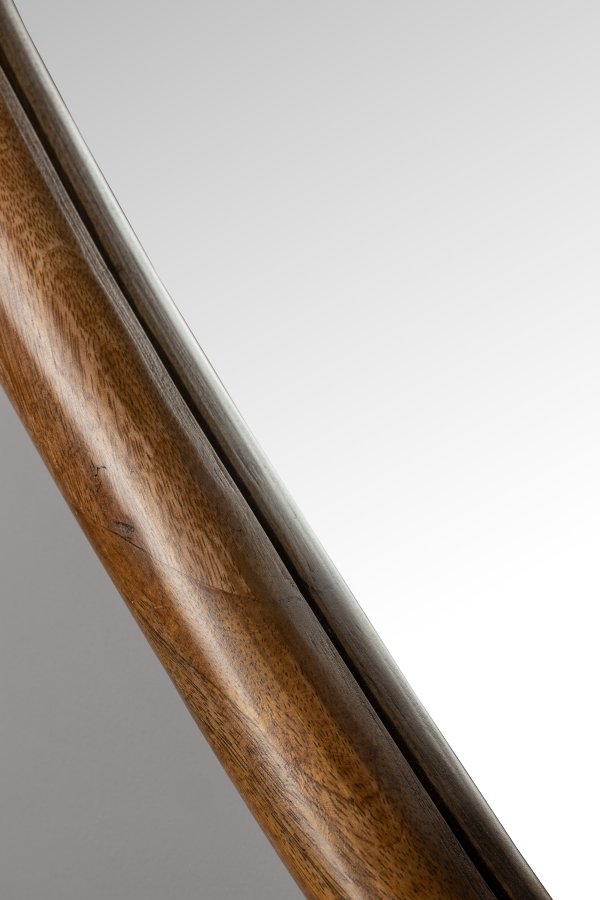 DUTCHBONE Ashley Wandspiegel, organisch – Spiegelglas und walnussfarbenes Mangoholz (100x73)